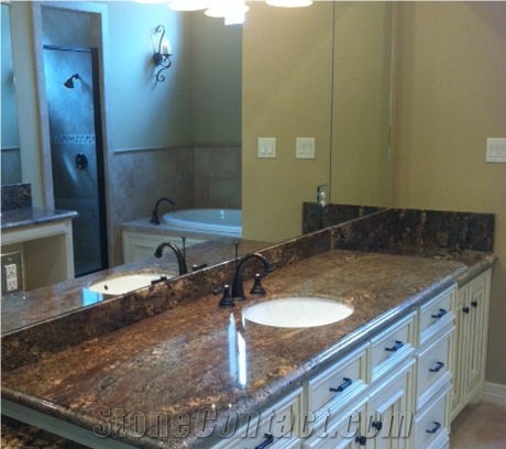 Magma Bordeaux Granite Vanitytop