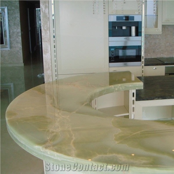 Verde Afghanistan Light Green Onyx Countertop