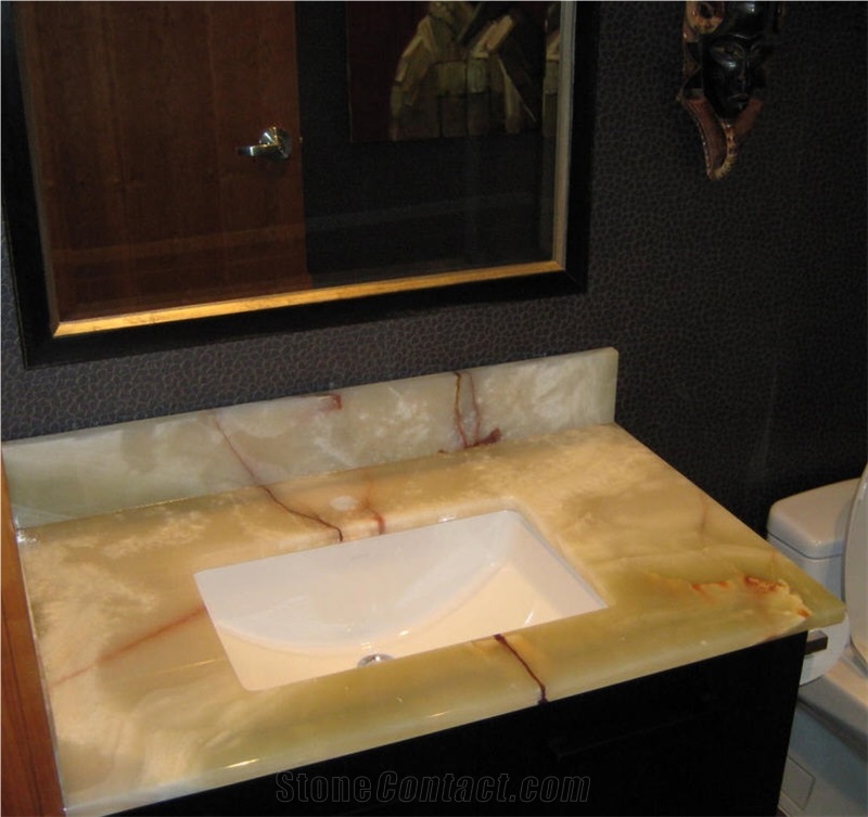 Verde Afghanistan Light Green Onyx Vanity Top