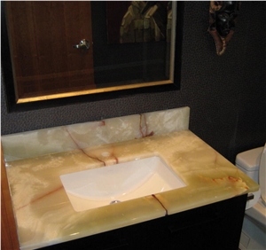 Verde Afghanistan Light Green Onyx Vanity Top