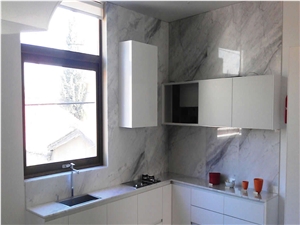 Bianco Carrara Venato Marble Countertop