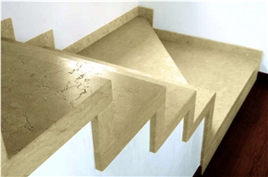 Bianco Venezia Marble Brushed Surface Stairs