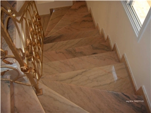 Rosso Portogallo Marble Stairs