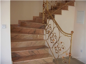 Rosso Portogallo Marble Stairs