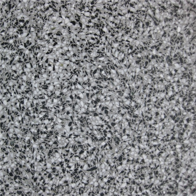 Point Black (Double Layer Terrazzo Tile)