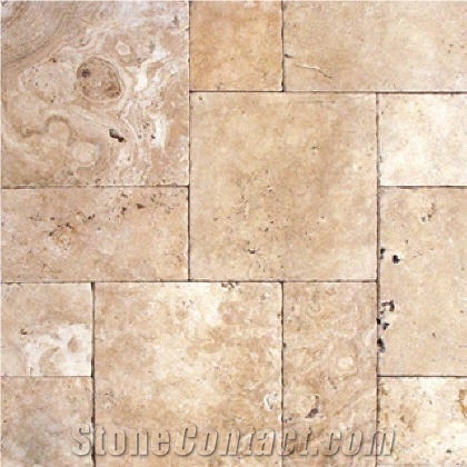 Coliseum Travertine Versailles Pattern for Patio Pavement-1.18" Thickness