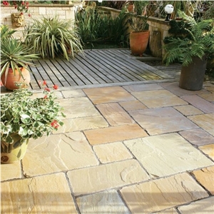 Natural Rustic Buff Sandstone Paving