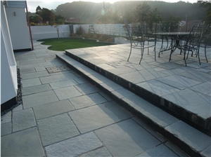 Weathered Black Limestone Paving 