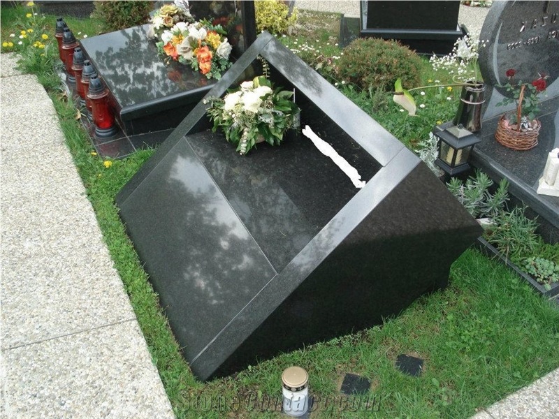 China Impala Black Granite Gravestone