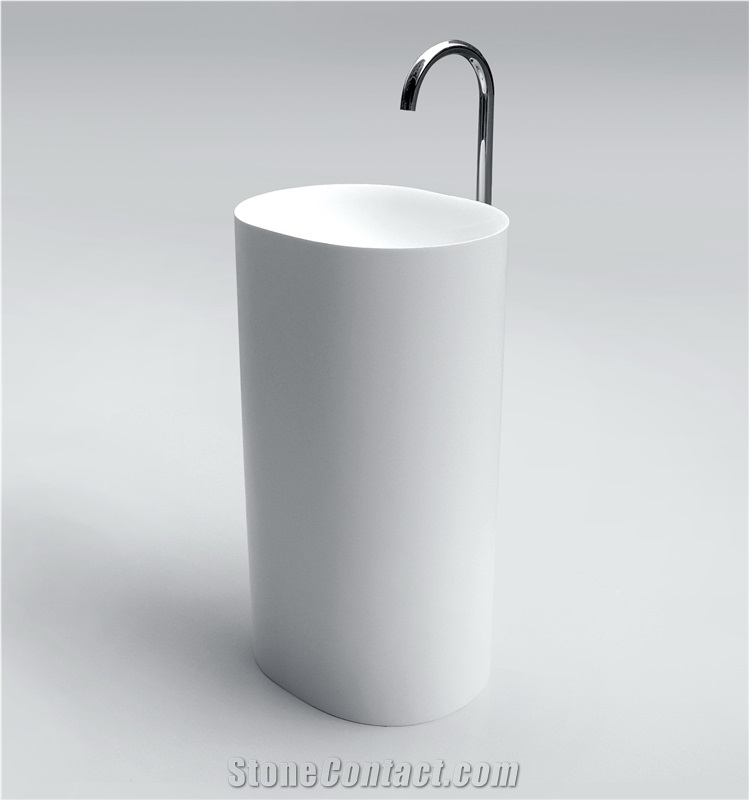2014 New Solid Surface Freestanding Basin (Jz2008)