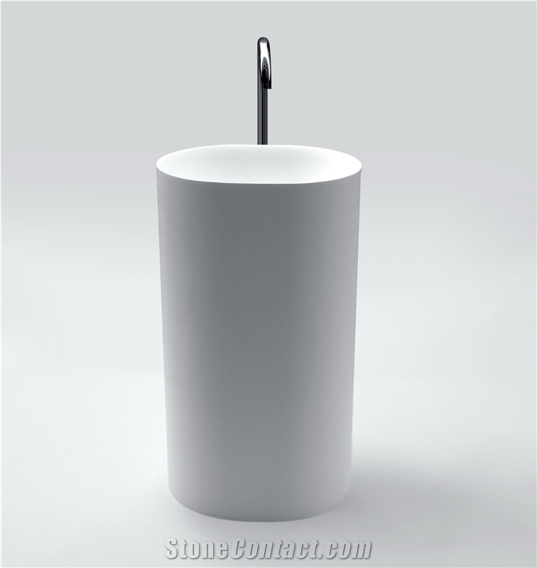 2014 New Solid Surface Freestanding Basin (Jz2008)