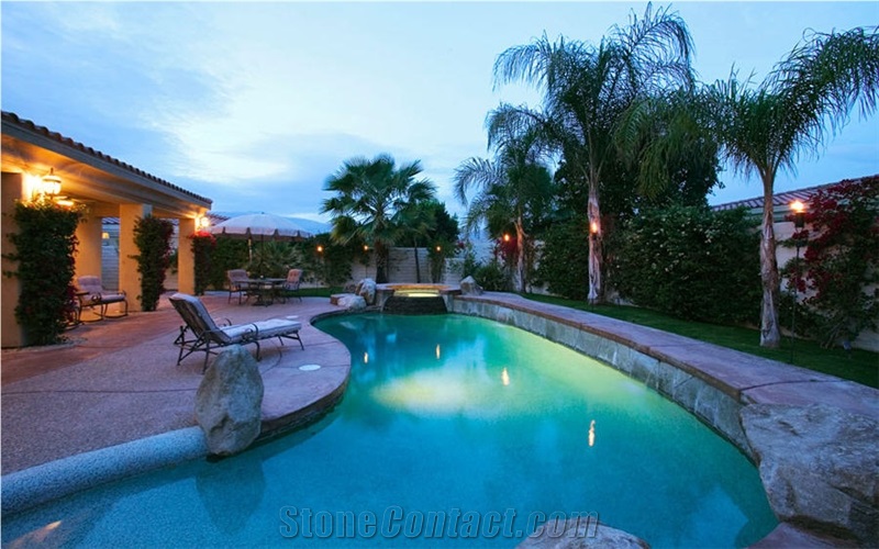 Cantera Diamante Rosa Pool Deck Pavers, Diamante Rosa Cantera Coping