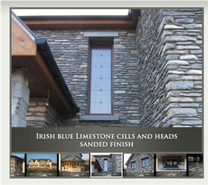 Irish Blue Limestone Cills and Heads Sanded Finish