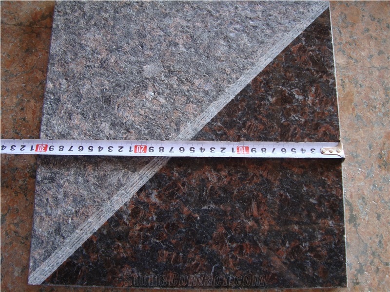 High Quality Tan Brown Granite Slab & Tile, High Polished Red Brown Granite