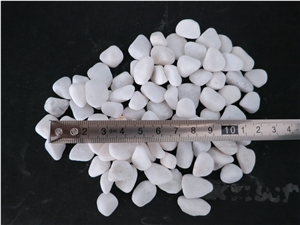 Snow White Pebble Stone,Gravels,Quartz Surfaces Stone