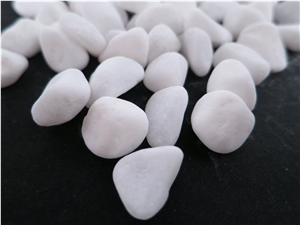 Snow White Pebble Stone,Gravels,Quartz Surfaces Stone
