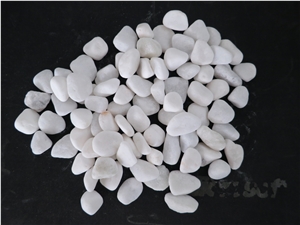 Snow White Pebble Stone,Gravels,Quartz Surfaces Stone