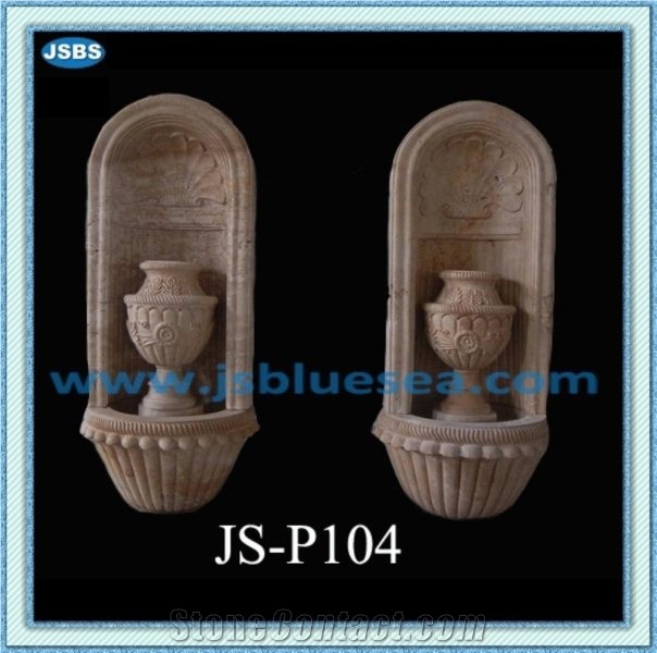 Carved Stone Flowerpot, Natural White Marble Pots