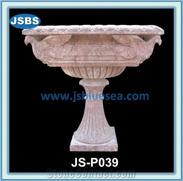 Carved Stone Planter, Natural Marble Planters