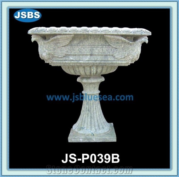 Carved Stone Planter, Natural Marble Planters