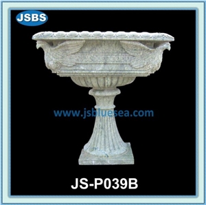 Carved Stone Planter, Natural Marble Planters