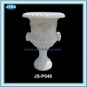 Carved Stone Planter, Natural Marble Planters