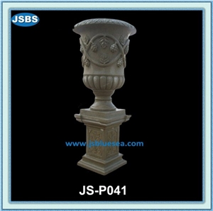 Carved Stone Planter, Natural Marble Planters