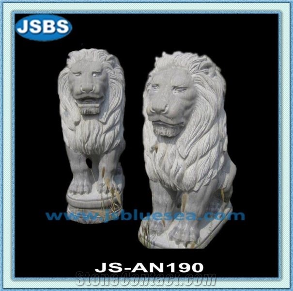 Hand Carved Lion Statue