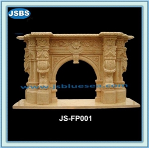 Indoor Fireplace Mantel, Natural White Marble Fireplace Mantel Indoor Fireplace Mantel, Natural White Marble Fireplace Mantel