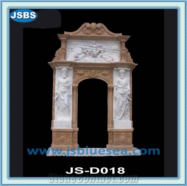 Marble Door Frame Design, Natural Yellow Marble Door Frame