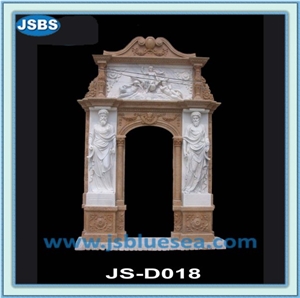 Marble Door Frame Design, Natural Yellow Marble Door Frame