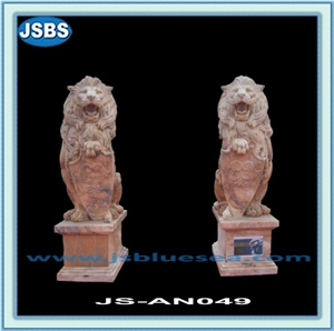 Marble Lion Statue, Natural Marble Statues