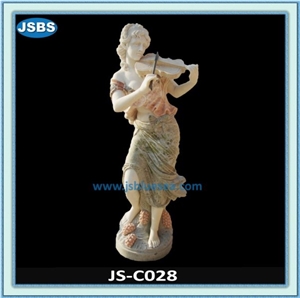 Stone Carved Lady Statue, Natural Marble Statues