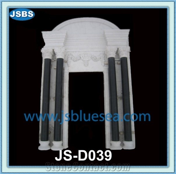 Stone Door Surround, Natural Yellow Marble Door Surround