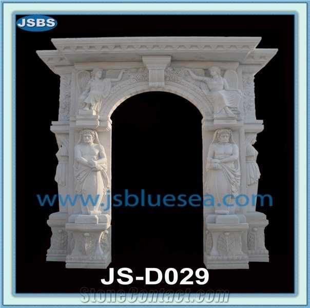 Stone Door Surround, Natural Yellow Marble Door Surround