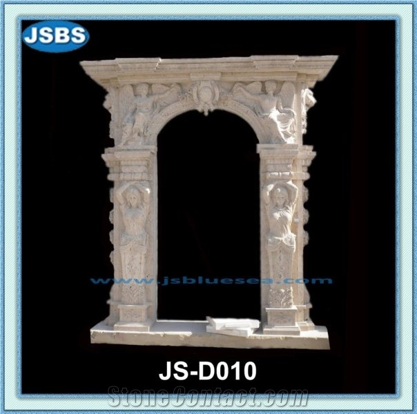 Stone Door Surround, Natural Yellow Marble Door Surround