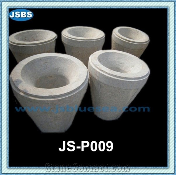 Stone Garden Flowerpot, Natural Marble Pots