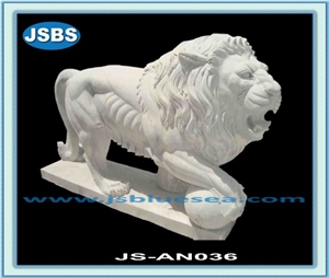 Stone Lions Statues, Natural Marble Statues