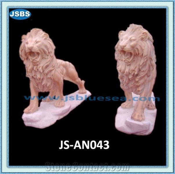 Stone Lions Statues, Natural Marble Statues