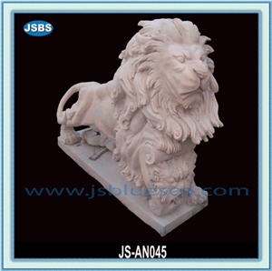 Stone Lions Statues, Natural Marble Statues