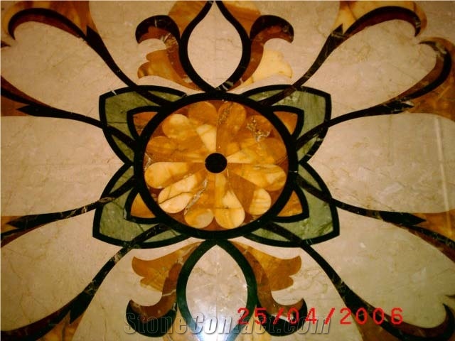 Waterjet Inlay Pattern, Medallions