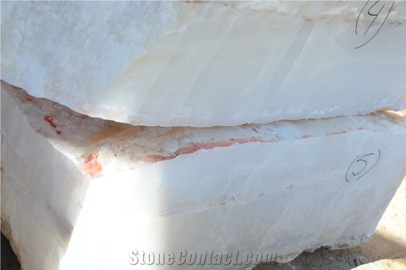K2 Ice White Onyx Block, Pakistan White Onyx