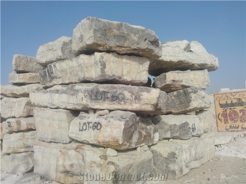 K2 Ice White Onyx Block, Pakistan White Onyx