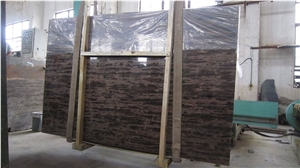 A Quality Golden Coast Brown China Marble, Cafe Marron Marble Machine Cut Panel for Walling,Floor Covering Pattern for Hotel Bathroom