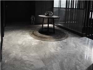 Agud Grey Ice Crystal Marble Slab Tile for Wall Cladding,Imperial Gray Marble Cut to Size Panel for Hotel Floor Covering