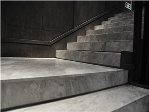 Agud Grey Ice Crystal Marble Slab Tile for Wall Cladding,Imperial Gray Marble Cut to Size Panel for Hotel Floor Covering