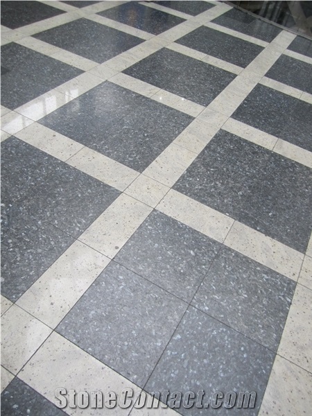Blue Galaxy Slabs Tiles Polished, Norway Blue Pearl Granite Panel Cut to Size Panel Wall Cladding,Floor Covering Pattern,Exterior Walling Tile