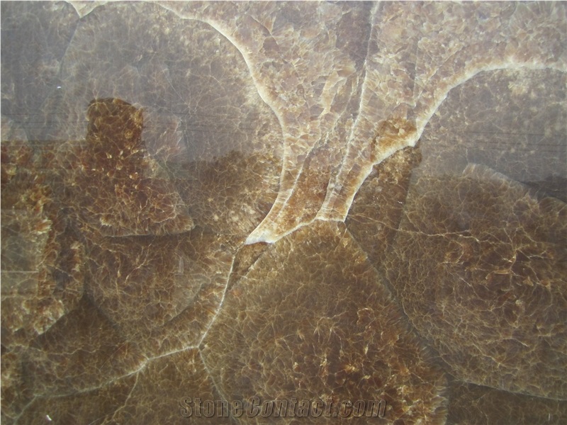 China Golden Brown Onyx Slab High Gloss Translucent Tile,Cafe Marron Onyx Panel for Hotel Bathroom Walling,Floor Covering