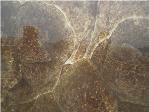 China Golden Brown Onyx Slab High Gloss Translucent Tile,Cafe Marron Onyx Panel for Hotel Bathroom Walling,Floor Covering
