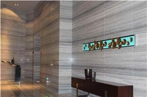 Crystal Wood Vein Marble Slabs Vein Cut, White Wooden Marble Slabs Tiles Panel Hotel Walling,Floor Covering Interior Stone